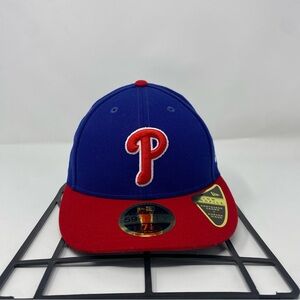New Era 59Fifty Men Women Hat Philadelphia Phillies Royal Blue Low Profile Cap